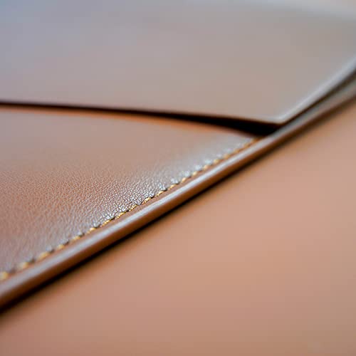 PU Leather Laptop Sleeve Compatible with New 14 inch MacBook Pro A2992 A2918 A2442,Old MacBook Pro Air 13, Surface Laptop 13.5, Thinkpad X1 Carbon 14 Color Set of 4PCS Dark Brown - color: Dark Brown, size: 14Inch Laptop