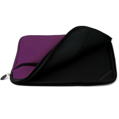 Travel Neoprene 13" Laptop Sleeve with Water Resistant Protection, Front Pocket - Compatible with SurfaceBook (Purple) - color: Purple