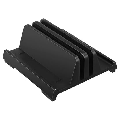 Adjustable Laptop Vertical Stand Dual Slots Non-Slip Upright Laptop Holder Desktop Rack for Office and Home Use Compatible with Notebooks