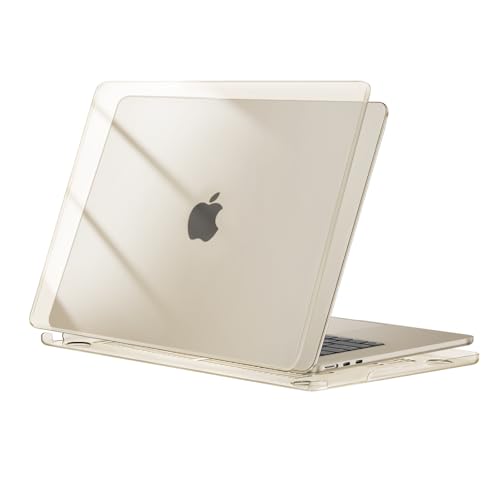 MOSISO Compatible with MacBook Air 15 inch Case M5 M4 M3 M2 2026 2025-2023 | Model A3448 A3241 A3114 A2941, Scratch-Resistant Ultra-Thin Protective Hard Shell Case Cover, Crystal Starlight - color: Crystal Starlight