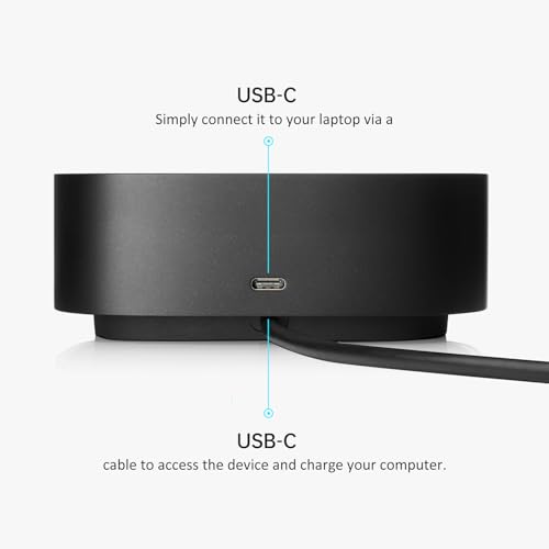 HP Docking Station for Laptop Dual Monitor and Charging Bundle - HP USB-C G5 Dock with 120W AC Adapter, HDMI & DP Cable & USB-C Cable