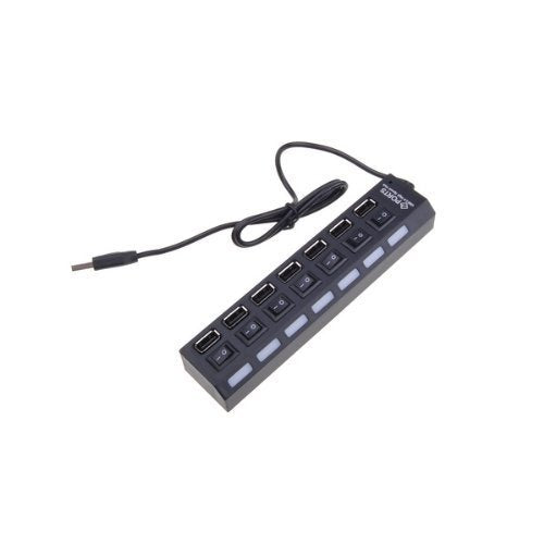 7-Port USB 2.0 Hub High Speed ON/Off Sharing Switch for PC Laptop (689421)