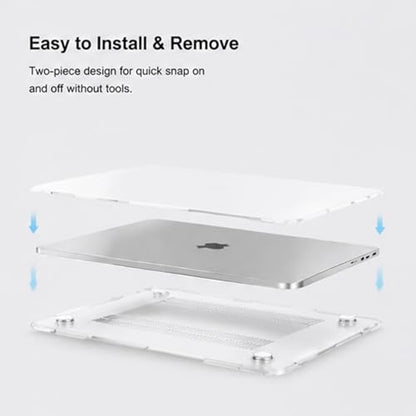 Crystal Clear Case for MacBook Air 13 inch A1466 A1369 2010-2017 Release, 5 in 1 Plastic Hard Shell&Keyboard Cover&Screen Protector&Webcam Cover, Transparent - color: Clear