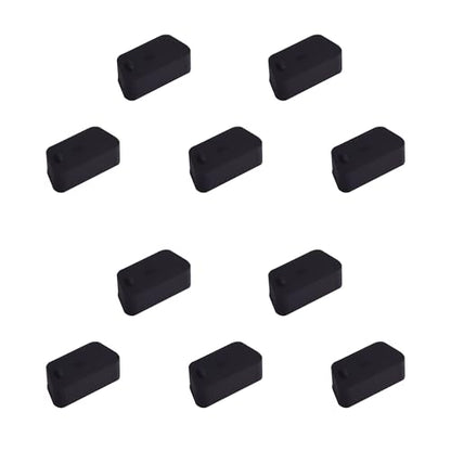 10 PCS VGA/DB9 Port Anti-dust Plugs, Silicone Covers Caps Stoppers, Port Protector for RS232, HDB15, DB9, 0.59 x 0.28 (LxW) - size: VGA/DB9/Black/10 PCS