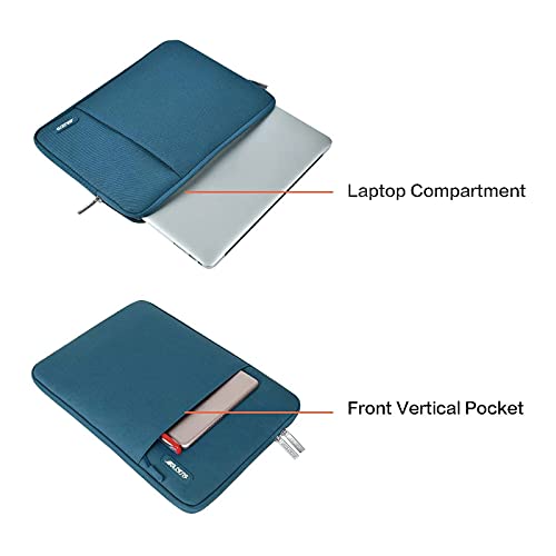 MOSISO Laptop Case 13 inch, Laptop Sleeve Bag with Pocket | Compatible with MacBook Neo A3404 2026/Air/Pro 13 M5/M4/M3/M2/M1 2026-2016, Polyester Vertical Computer Bag, Deep Teal - color: Deep Teal, size: 13 inch