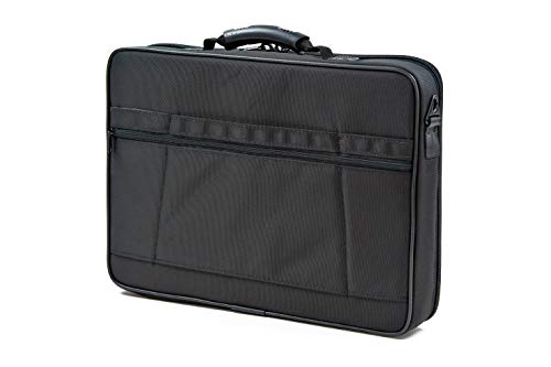 MCY LT15 Rugged 15-inch Laptop Messenger Suitcase Bag with ABS Hard Shell Frames - Black - size: 17-inch