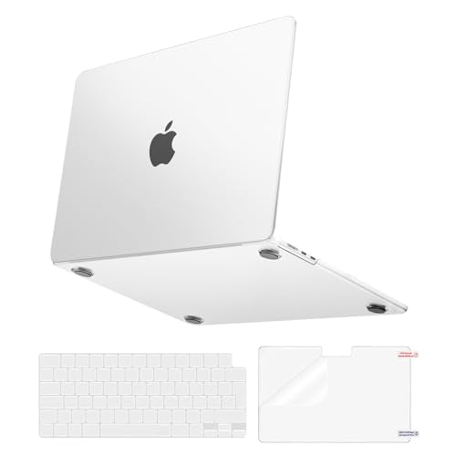 MOSISO Compatible with MacBook Air 15 inch Case M5 M4 M3 M2, Matte Clear | 3 in 1 Kit Crack-Resistant&Fingerprints-Resistant Hard Shell Cover for 2026-2023 A3448 A3241 A3114 A294 - color: Matte Clear