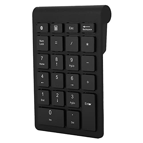 Sanpyl 22 Keys Numeric Keypad, Bluetooth Mini Keyboard, Financial Accounting Rechargeable Number Pad, for Laptop Desktop, PC(Black) - color: black