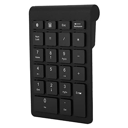 Sanpyl 22 Keys Numeric Keypad, Bluetooth Mini Keyboard, Financial Accounting Rechargeable Number Pad, for Laptop Desktop, PC(Black) - color: black