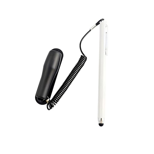 Capacitive Stylus Pen Anti Lost Design with Holder and Elastic Tether Portable Touch Pen for Tablets Smart Phones Laptops and Car GPS Ideal for Office Travel and Daily Vehicle Use