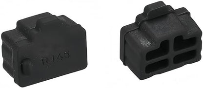 20Pcs Silicone RJ45 Anti-Dust Covers - Black, Dust-Proof, Compatible with Computer, Router, Switch, TV RJ45 Ports - size: RJ45