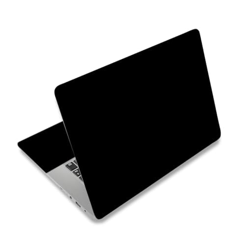 12.1 13 13.3 14 15 15.4 15.6 in Laptop Sticker Skin Decal, Cool Netbook Vinyl Skins for Notebook PC, Universal Solid Color Laptop Decor Cover, Waterproof Art Protector I Black - color: Black