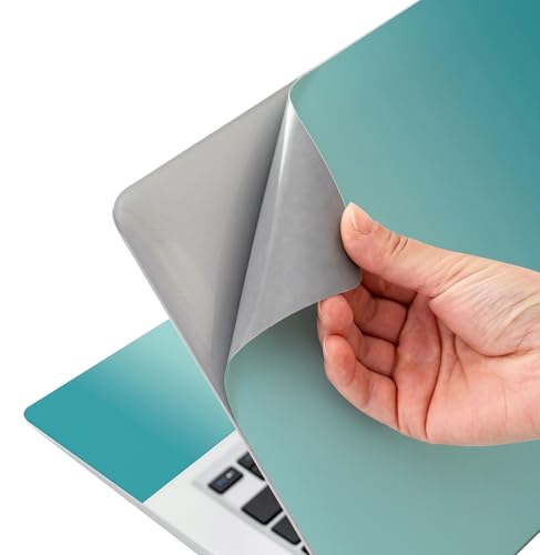Laptop Skin Sticker Decal 15-15.6 Inches, Universal Reusable Vinyl Sticker for 12.1 13 13.3 14 15.4 Inches Netbook/Notebook PC, Waterproof & Scratch-Resistant (Ocean Blue - Gradient) - color: Ocean Blue - Gradient