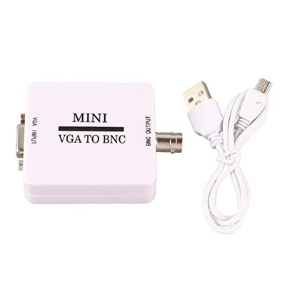 Ejoyous VGA to BNC Converter, Mini HD VGA to BNC 1920 x 1080 Resolution USB Video Converter for Home Audio HDTV Monitors TVs Computer