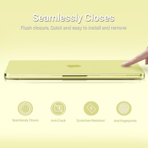 MOSISO Compatible with MacBook Neo Case 13 inch 2026 A3404 A18 Pro Chip | 4 in 1 Kit Ultra-Thin Exact-Fit Scratches&Fingerprints Resistant Protective Hard Shell Matte Case Cover, Citrus Clear - color: Citrus Clear