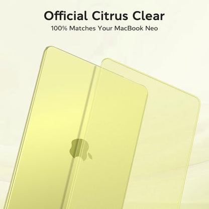 B BELK for MacBook Neo Case 13 inch 2026 | (A18 Pro, Model A3404) | 1:1 Precision Fit | Official Citrus Clear | Matte Hard Shell Case | Scratch & Fingerprint Resistant for MacBook Neo 13 inch Case - color: Citrus Clear