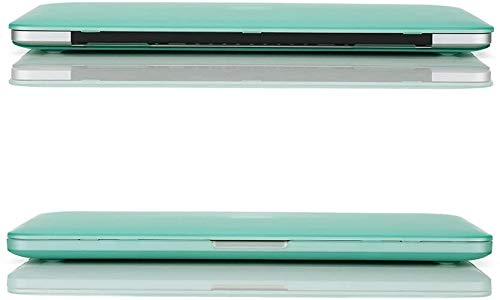 RUBAN Case Compatible with MacBook Pro 13 inch 2015 2014 2013 2012 (A1502 & A1425 Models), Plastic Hard Shell Case & Keyboard Cover for Old Version MacBook Pro Retina 13 Inch, Green - color: Green
