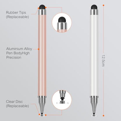 3PCS Tablets Stylus Pen for All Touchscreen Devices with Precision Disc Tip | 2-in-1 Universal Stylus Compatible with Android, Phone, and Nintendo Switch, Perfect for Writing, Drawing, and Note-Taking