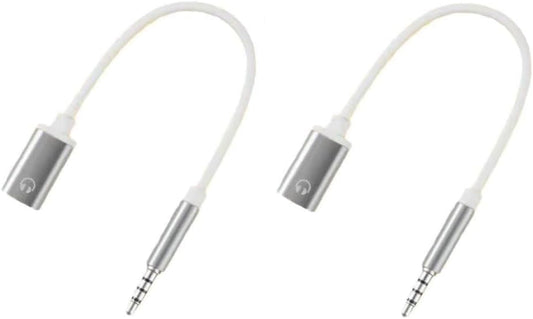 2 Pcs USB C to 3.5mm Headphone Jack Adapter, 3.5mm Male to TypeC Female Audio Cable Cord, USB C to Aux Audio, Compatible with MP3 Players, Laptops, Smartphone (Silver)