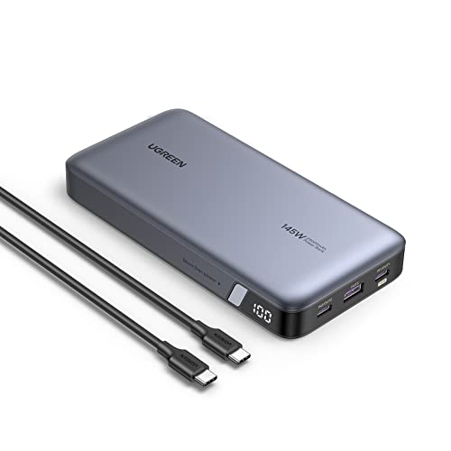 UGREEN 145W Power Bank Bundle with 100W 2-Pack 3.3 FT USB C Cable