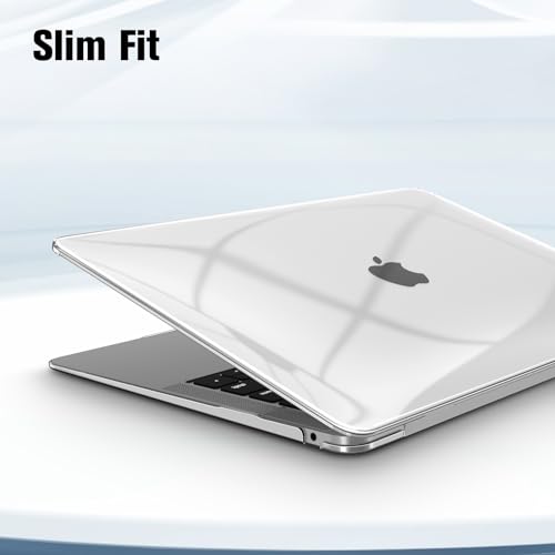 Fintie Case for MacBook Air 13 Inch A2337/A2179/A1932, Crystal Clear | Air 13.3'', 2018-2022, M1, Snap-On Shell Cover, Full Port Access, Easy On/Off, Lightweight - color: Crystal Clear