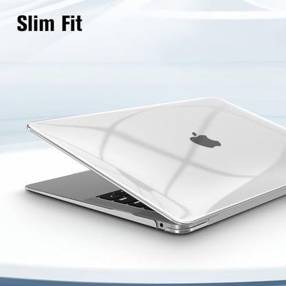 Fintie Case for MacBook Air 13 Inch A2337/A2179/A1932, Crystal Clear | Air 13.3'', 2018-2022, M1, Snap-On Shell Cover, Full Port Access, Easy On/Off, Lightweight - color: Crystal Clear