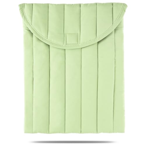 Puffy Laptop Sleeve 13-14 Inch, Soft Laptop Case, Mint Green | Compatible with 15-16 Inch Macbook Pro/Air, Asus/Dell Xps/Lenovo Laptops, Protective Carrying Bag for Women and Men - color: Mint Green, size: 13/14