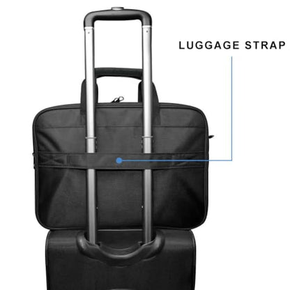 KROSER Laptop Bag Expandable Lightweight Briefcase for 17.3" Laptop Premium Business Work Bag Water-Repellent Messenger Bag for Travel/Women/Men-Black