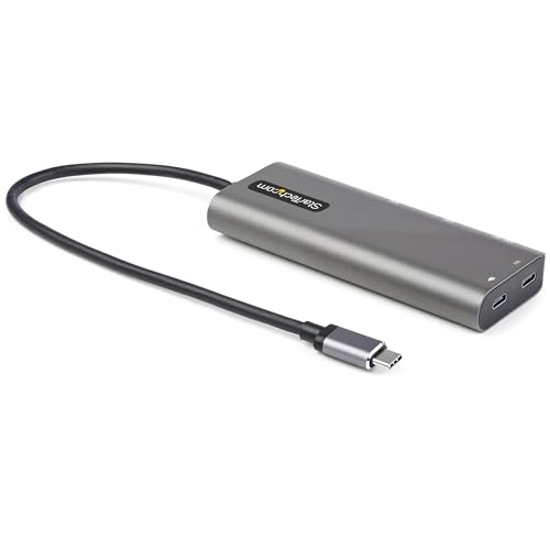 StarTech 6-in-1 USB-C Mini Dock with HDMI or Mini DisplayPort 4K 60Hz, 85W | Type-C, 100W Power Delivery, 4-port 10Gbps hub, MacBook M-Series and Intel, Chromebooks, Windows macOS, Driverless