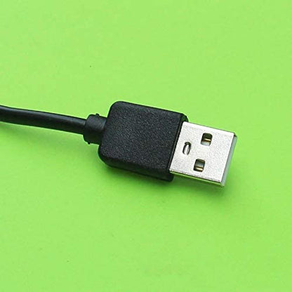2 Pack USB DC Power Cable 2.5mm x 0.7mm, Black (1m / 3.3ft) | USB Charging Copper Wire 5V Barrel Jack Plug Male Female Connector Extender Socket Charger Monitor Adapter