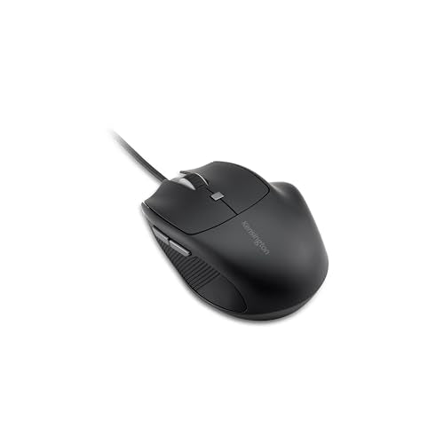 Kensington USB-C Wired Mouse, Pro Fit Ergo MY435 EQ Wired Mouse, for Small to Medium-Sized Hand, Programmable Buttons, Quiet-Click Buttons, USB-C Connection - Black (K72512NA) | Fits small to medium hands, programmable and quiet-click buttons, USB-C conne