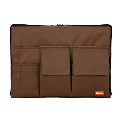 LIHIT LAB Laptop Sleeve with Storage Pockets (Bag-in-Bag), 10 x 13.8 Inches, Brown (A7554-9) - color: Brown, size: 10 in x 13.8 in