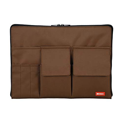 LIHIT LAB Laptop Sleeve with Storage Pockets (Bag-in-Bag), 10 x 13.8 Inches, Brown (A7554-9) - color: Brown, size: 10 in x 13.8 in