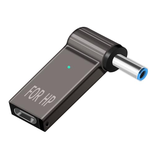 USB C to 4.5mm Laptop Charging Adapter Female Type C to Male DC 4.5 x 3.0mm Barrel Jack Plug Converter 100W PD Power Charger Connector Tip for Probook Notebook Elitebook f211wm f233wm ENVY 17 13 15 HP - size: 4.5 x 3.0mm for HP Small needle