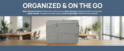 Laptop Office Bag Polyester Case Sleeve for Mate Book Think pad Office Bag-Gray - color: Gray