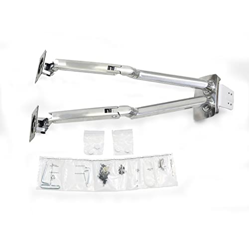 Ergotron – MXV Dual Monitor Arm, VESA Desk Mount – for 2 Monitors Up to 24 Inches, 7 to 20 lbs Each – Polished Aluminum - color: Polished Aluminum
