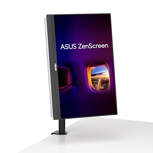 ASUS ZenScreen 22” (21.5 viewable) 1080P Portable Monitor (MB229CF) – Full HD, IPS, 100Hz, USB-C PD 60W, Speakers, Carrying Handle, Kickstand, C-clamp Arm, Partition Hook, Subwoofer, 3 yr Warranty - style: 22" Multi-stand Design
