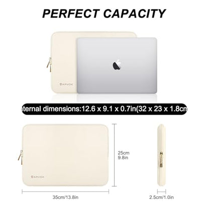 ARVOK Laptop Sleeve Case,Waterproof Notebook Cover for MacBook Air MacBook Pro inch, Computer Carrying Bag - color: White, size: 15 inch
