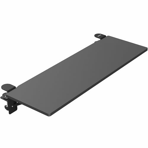 VIVO Black Clamp-on 36 x 12 in Desk Extender, DESK-EXT36 | Foldable, Wrist Support Arm Rest, Office Keyboard Tray, Side Table Extension Attachment - size: 36 x 12", style: Extender