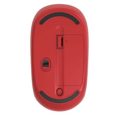 Incase Wireless Mobile Mouse 1850 – Designed by Microsoft – Compact, Comfortable, Right/Left Hand Use, 6-Month Battery Life, Nano Transceiver, Works with Mac/Windows 8/10/11 (Flame Red) - color: Flame Red