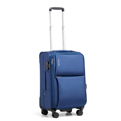 Hanke Softside Expandable 20 Inch Carry On Luggage with Wheels Airline Approved, TSA Luggage Lightweight Rolling Suitcases for Travel Carry On Bag(Blue) - color: Blue, size: 20 Inch Carry on
