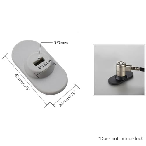 Tablet Laptop Lock with Security Lock Base Kit Laptop Tablet Anti-Theft Lock Hole for Pad Tablets Notebook Safety