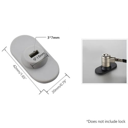 Tablet Laptop Lock with Security Lock Base Kit Laptop Tablet Anti-Theft Lock Hole for Pad Tablets Notebook Safety