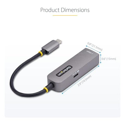 StarTech USB-C to Ethernet Adapter, Windows & Mac, 100W PD Pass-Through | USB 3.0 Type-C 1Gbps Multi Speed Network, NIC, 1GPD3-USB-C-ETHERNET