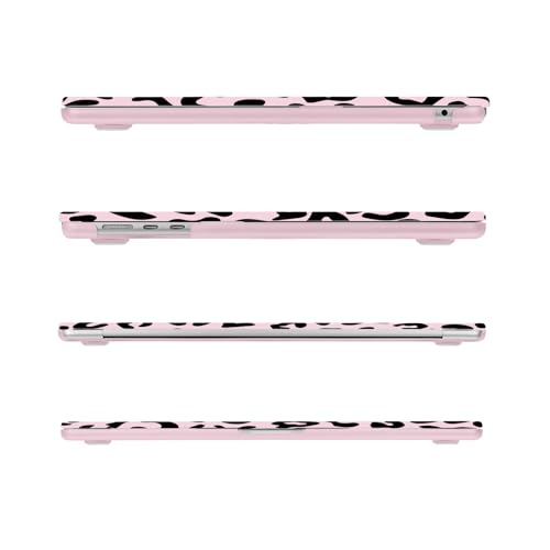 MOSISO Compatible with MacBook Air 15 inch Case M5 M4 M3 M2, Pink | Protective Leopard Grain Hard Shell&Keyboard Cover&Screen Protector for MacBook Air 15.3 inch A3241 A3114 A2941 2026-2023 - color: Pink