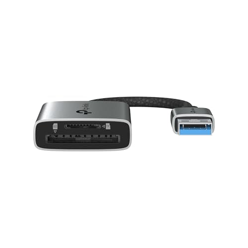 TP-Link SD Card Reader, High-Speed USB 3.0 to SD & microSD Card Reader, Aluminum Dual Slot Memory Card Reader for Laptop & More, Supports 2TB SD/SDHC/SDXC/microSD/microSDHC/microSDXC/TF Cards (UA430) - style: USB A