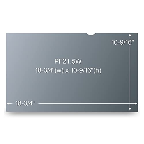 3M Privacy Filter for 21.5 Inch Widescreen Monitor, Reversible Gloss/Matte, Reduces Blue Light, Screen Protection, 16:9 Aspect Ratio (PF215W9B) | Reversible Gloss/Matte, Reduces Blue Light, Screen Protection, (PF215W9B)