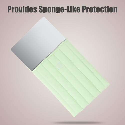 Puffy Laptop Sleeve 15-16 Inch, Soft Laptop Case, Mint Green | Compatible with 15-16 Inch Macbook Pro/Air, Asus/Dell Xps/Lenovo Laptops, Protective Carrying Bag for Women and Men - color: Mint Green, size: 15/16