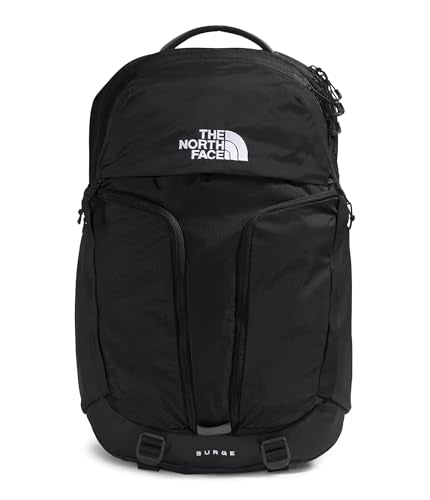 THE NORTH FACE Surge Commuter Laptop Backpack | Daypack With Water Repellent Finish, 16" Laptop Sleeve, Reflective Details - color: Tnf Black/Tnf Black-npf, size: One Size