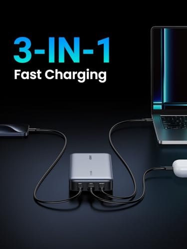 UGREEN 145W Power Bank Bundle with 240W 6FT USB C to USB C Cable for iPhone 15 Pro Max, Samsung Galaxy S24/S23, MacBook Pro/Air, iPad Pro/Air/Mini, Dell XPS